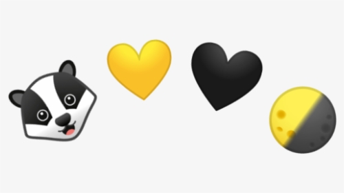 Black Moon Emoji Heart, HD Png Download, Transparent PNG