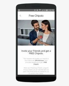 Chipolo Mobile Mockup Referral In App - Referral In App Message, HD Png Download, Transparent PNG