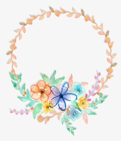 #wreath #rose #flowers #circle #watercolor #handpainted - Floral Design, HD Png Download, Transparent PNG