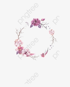 Flower Border Png Round Clipart Watercolor Flowers - Capa Para Destaque Do Instagram Pensamento, Transparent Png, Transparent PNG