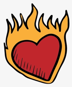 #heart #fire #dark #broken #heart #emoji #crown #circle - Heart, HD Png Download, Transparent PNG