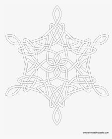 Snowflake Clipart Color Black And White Snowflake Mandala - Sketch, HD Png Download, Transparent PNG