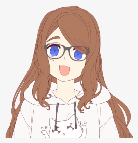 Transparent Anime Girl With Brown Hair Png - Cartoon, Png Download, Transparent PNG