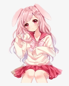 Pink Anime Png - Cute Anime Bunny Girl, Transparent Png, Transparent PNG