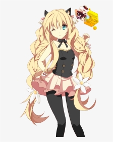 Anime Girl With Pigtails, HD Png Download, Transparent PNG