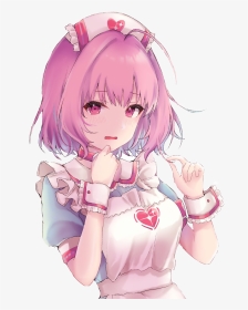 #nurse #anime #animegirl #animenurse #loveheart #pastel - Pink Hair Nurse Anime Girl, HD Png Download, Transparent PNG