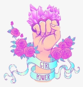 #girlpower #girl #woman #purple #aesthetic #gem #diamond - Cute Girl Power Stickers, HD Png Download, Transparent PNG