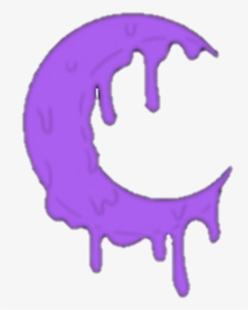 #purple #aesthetic #moon #drip #cute #ftestickers #remixit - Crescent, HD Png Download, Transparent PNG