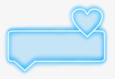 #neon #heart #rectangle #blue #bubble #text #word #frame - Transparent Neon Border Png, Png Download, Transparent PNG