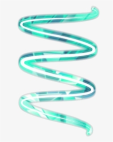 ##green #blue #swirl #spiral #neon #glow #instagram - Wire, HD Png Download, Transparent PNG