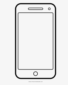 Smartphone Coloring Page - Mobile Phone, HD Png Download, Transparent PNG