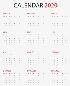 2020 Calendar Png Clipart, Transparent Png, Transparent PNG