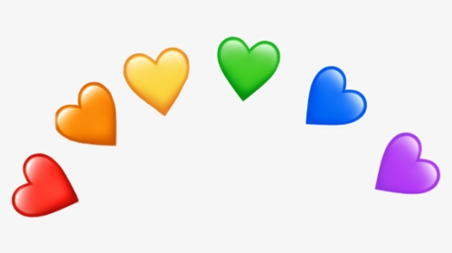 #hearts #heart #love #rainbow #rainbows #rainbowheart - Hearts Png Emoji, Transparent Png, Transparent PNG