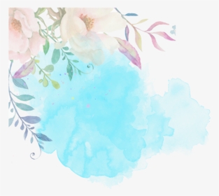 #blue #watercolour #flower #background #remix #vjaii - Watercolor Pastel Flowers Png, Transparent Png, Transparent PNG