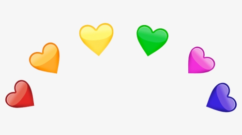 #rainbow #crown #heartcrown #colors #pride #cool #cute - Heart, HD Png Download, Transparent PNG