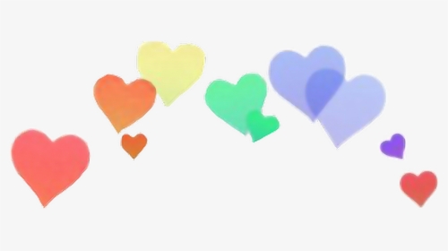 #rainbow #heartcrown #decoration #bynisha #red #orange - Snapchat Filter Png, Transparent Png, Transparent PNG