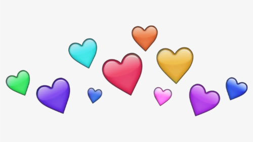 #crown #flowercrown #heart #hearts #rainbow #red #pink - Yellow Heart Crown Png, Transparent Png, Transparent PNG
