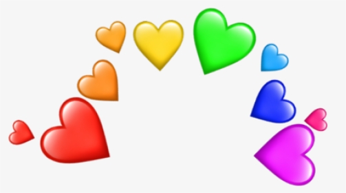 #hearts #heartcrown #cute #aesthetic #rainbow #crown, HD Png Download, Transparent PNG