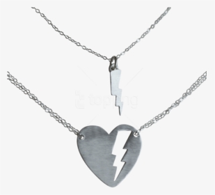 Free Png Heart Necklace Png Images Transparent - Heart And Lightning Bolt, Png Download, Transparent PNG