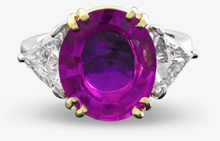 Burma Pink Sapphire And Diamond Ring, - Purple Pink Sapphire Ring, HD Png Download, Transparent PNG