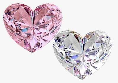 #pink #heart #white #diamond#freetoedit - Heart, HD Png Download, Transparent PNG