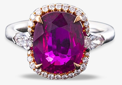 Untreated Mozambique Ruby And Diamond Ring, - Diamond, HD Png Download, Transparent PNG