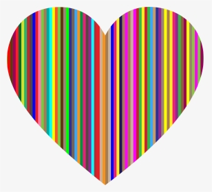 Vertical Vector Pink - Vertical Striped Heart, HD Png Download, Transparent PNG