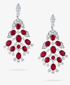Ruby And Diamond Chandelier Earrings, HD Png Download, Transparent PNG
