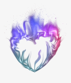 #ftestickers #smoke #flames #heart #luminous #aesthetic - Heart, HD Png Download, Transparent PNG