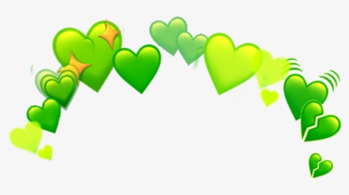 #emoji #emojis #hearts #heart #emojicrown #emojicrowns - Green Heart Emoji Edit, HD Png Download, Transparent PNG