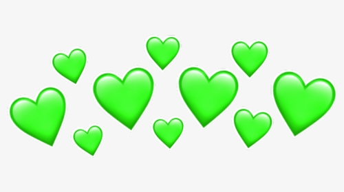 #green #greenheart #emoji #emojiiphone #emojicrown - Orange Heart Emoji Crown, HD Png Download, Transparent PNG