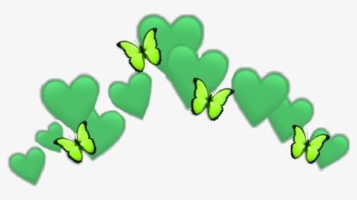 #heart #emoji #butterfly #green #crown #freetoedit, HD Png Download, Transparent PNG