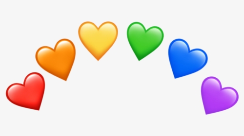 #heart #hearts #heartcrown #emojicrown #rainbowcrown - Heart, HD Png Download, Transparent PNG