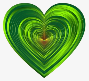 Hearts Tunnel - Green Metallic Heart, HD Png Download, Transparent PNG