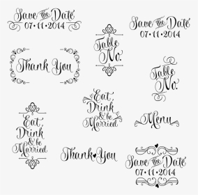Transparent Wedding Save The Date Clipart - Calligraphy, HD Png Download, Transparent PNG