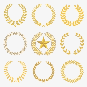 Transparent Gold Laurel Wreath Png - Olive Branches In Logo Designs, Png Download, Transparent PNG