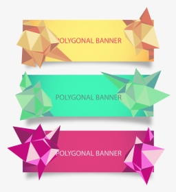 Shatter Vector Banner - Banner Polygon Png, Transparent Png, Transparent PNG