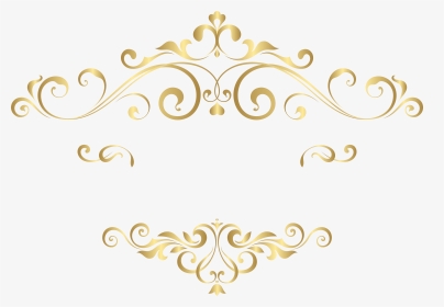 Decorative Element Png Clipart Image​ - Transparent Golden Flower Png, Png Download, Transparent PNG