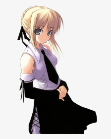 Anime Girl With Blonde Hair And Gray Eyes, HD Png Download, Transparent PNG