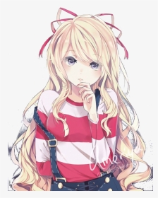 Anime Girl Blonde Hair, HD Png Download, Transparent PNG