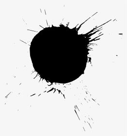 Circle Splash Png - Black Round Splash, Transparent Png, Transparent PNG