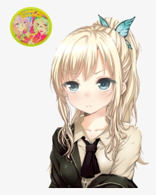 Anime Girl With Blond Hair, HD Png Download, Transparent PNG
