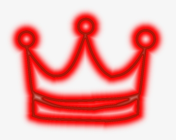 #crown #neon #glow #redglow #glowingcrown Edit - Circle, HD Png Download, Transparent PNG