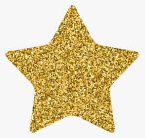 Transparent Decoration Gold Glitter - Glitter Gold Star Clipart, HD Png Download, Transparent PNG