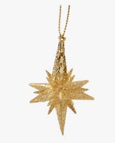 Star With Glitter, Gold, 6 Cm - Locket, HD Png Download, Transparent PNG