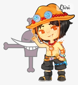 [ Op ] Ace By Lliri - One Piece Whitebeard Flag, HD Png Download, Transparent PNG