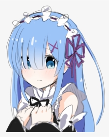 Rem With Long Hair, HD Png Download, Transparent PNG