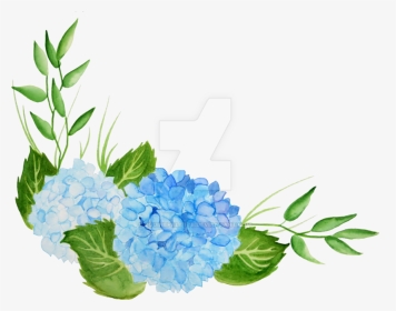15 Hydrangea Transparent Watercolor For Free Download - Watercolor Blue Hydrangea Clipart, HD Png Download, Transparent PNG