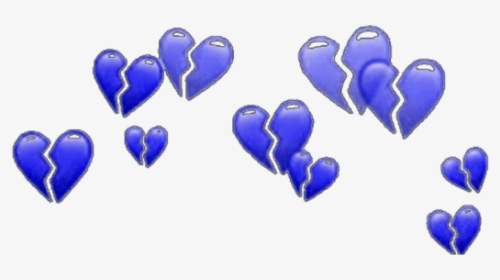 #blue #hearts #heart #heartbroken #heartcrown #crown - Snapchat Filter Png, Transparent Png, Transparent PNG