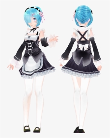 Rem Re Zero Mmd, HD Png Download, Transparent PNG